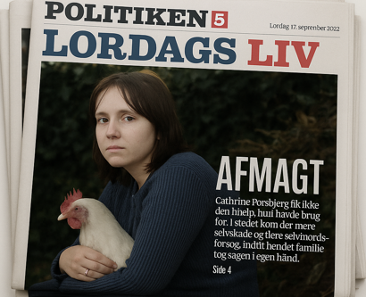 Forside fra Politiken Lørdags Liv sept. 2022 med en artikel om en elev på Basen.